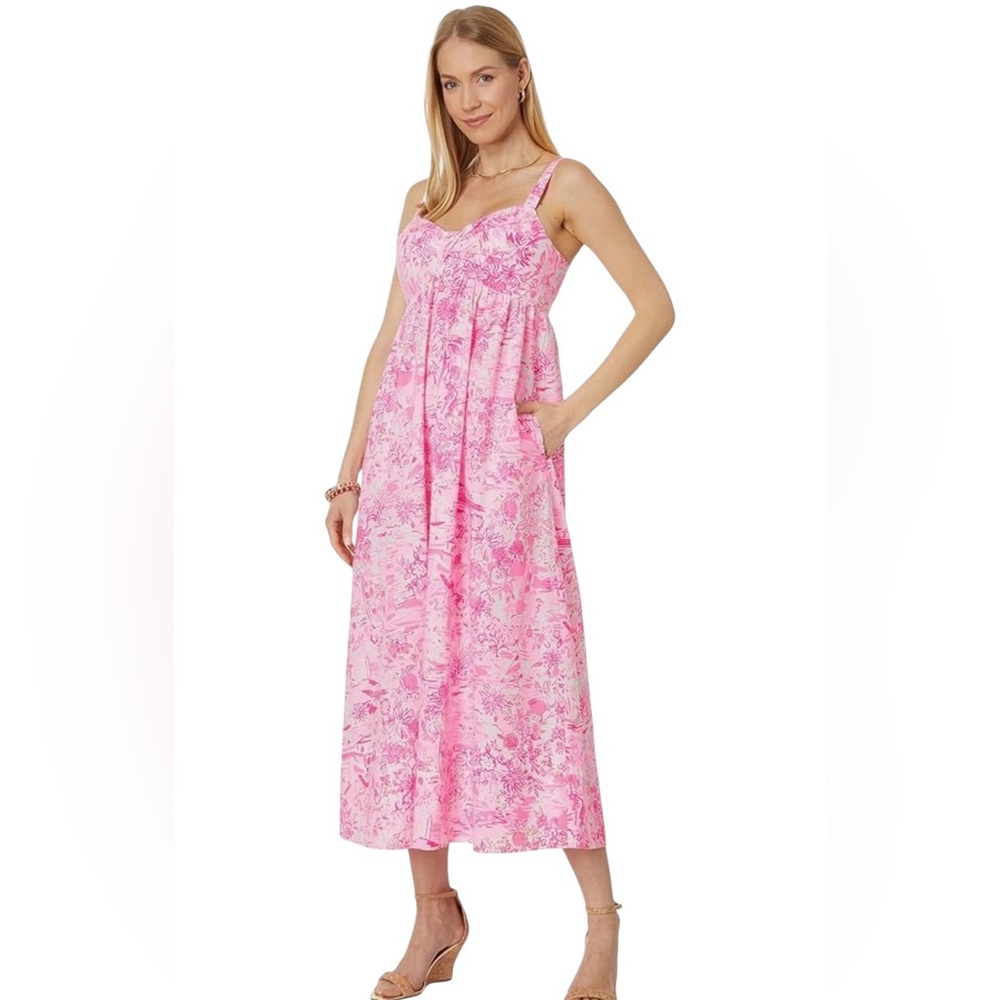 Lilly Pulitzer Azora Cotton Midi Dress - Picture 1 of 11